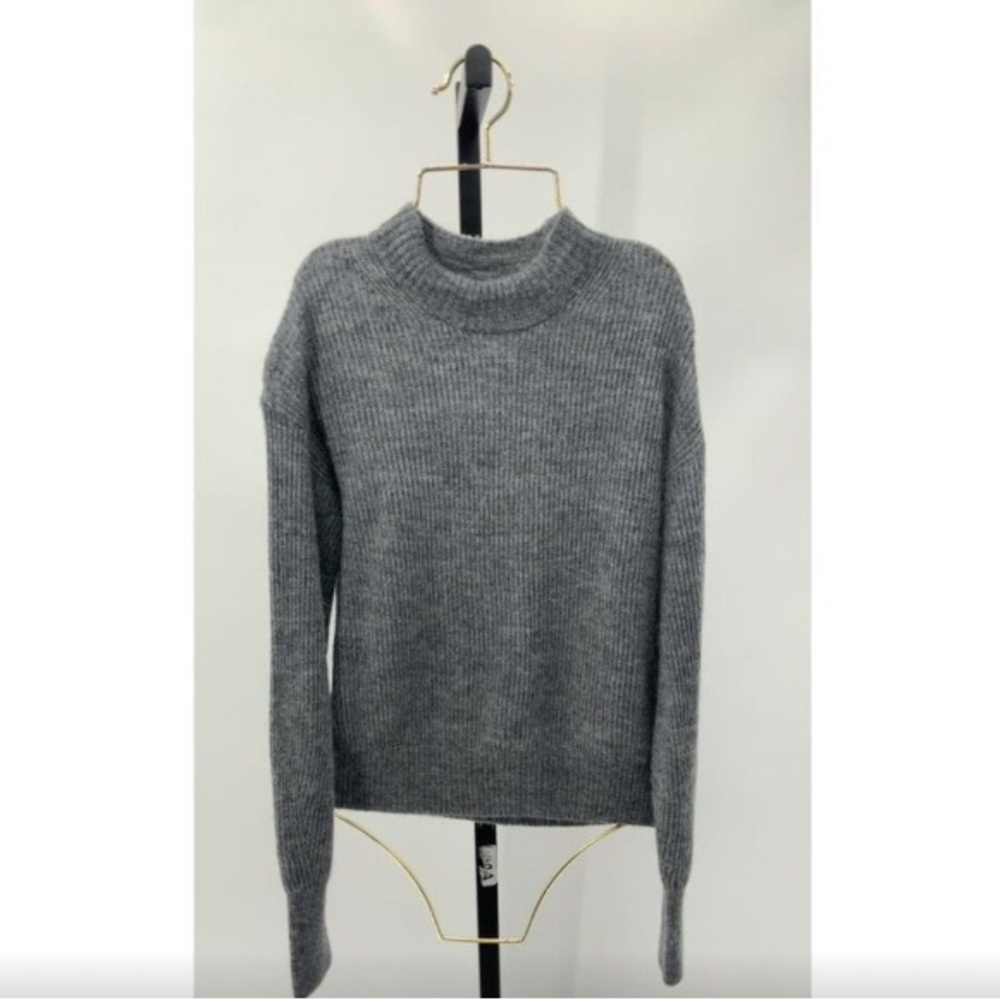 Quince Women Baby Alpaca-Wool Crew neck Sweater Charcoal XS New With Tags